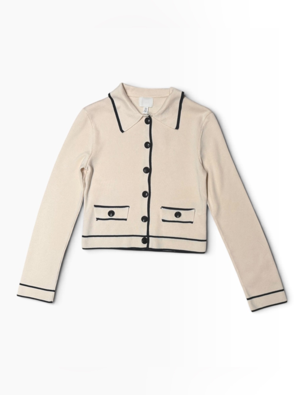 H&M Cream Collared Cardigan Size XS - Picture 3 of 3
